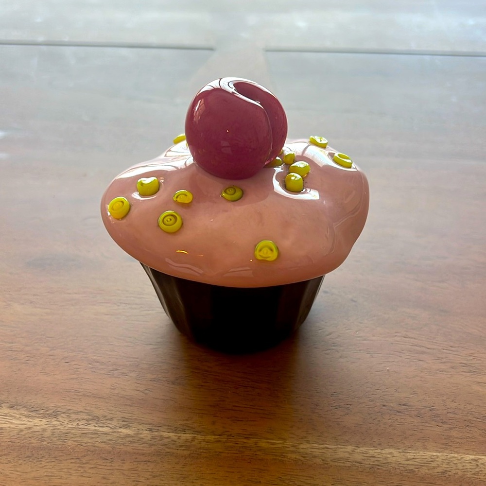 Glass cupcake